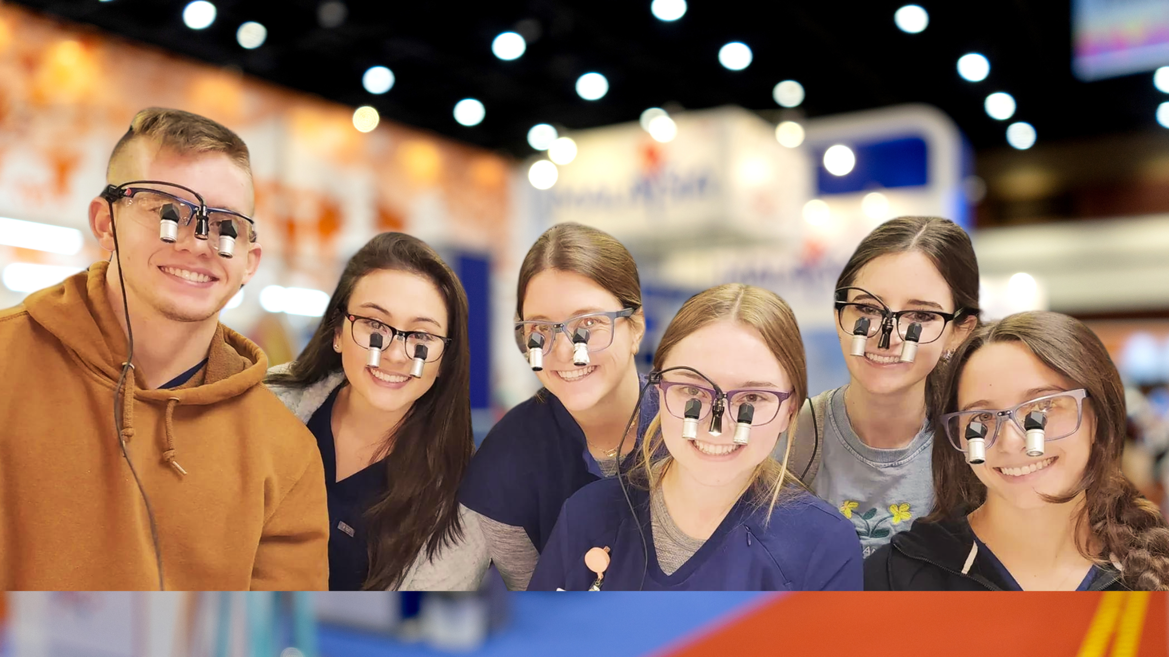 Dental Students wearing ErgoPrism Loupes 